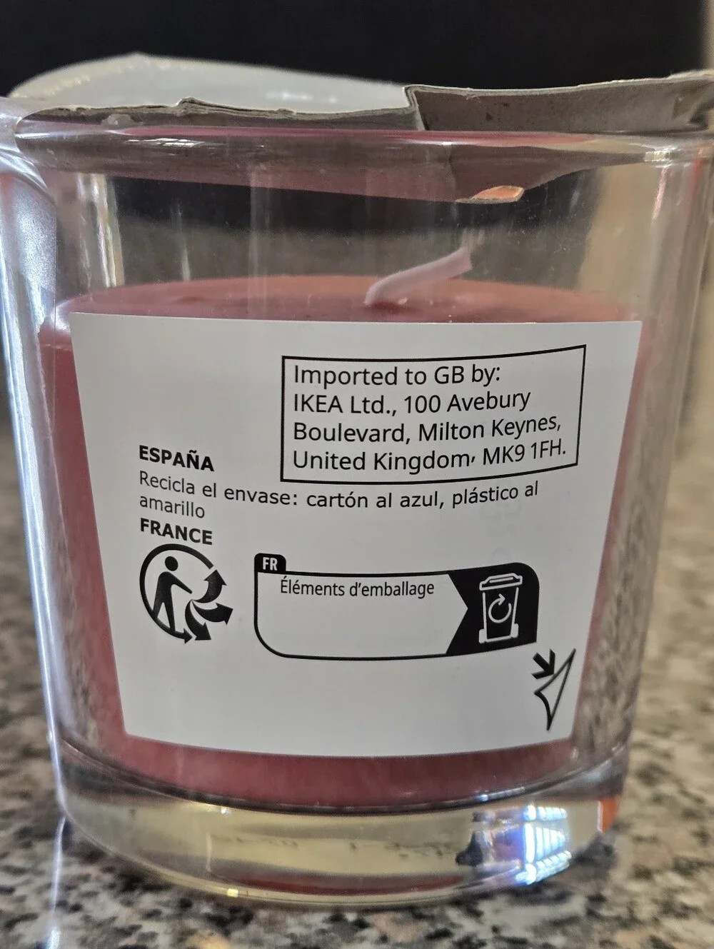 IKEA BLODBOK Strawberry Scented Candle